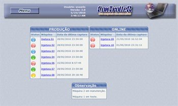 Sistema web Controller para gestão de produção (imagem ilustrativa)